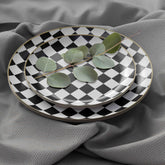 8 In. Earthtrends Checkered Design Plates | 20 Count